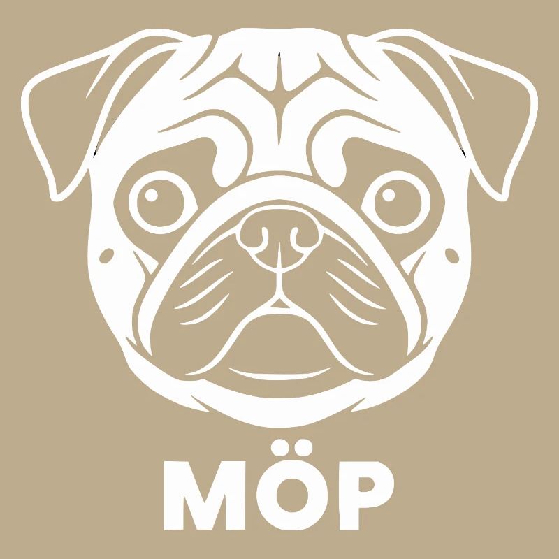 Moos Gesicht mit MÖP Schriftzug 