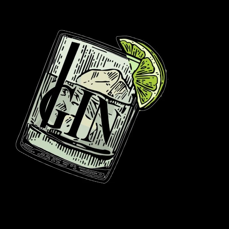 GINius lettrage mot blague (Gin & Tonic)