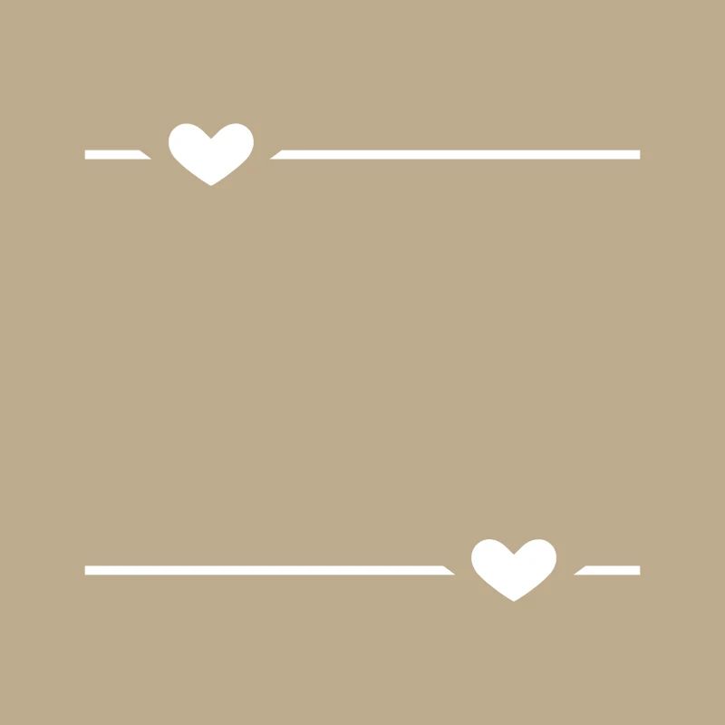Line heart dash ornament