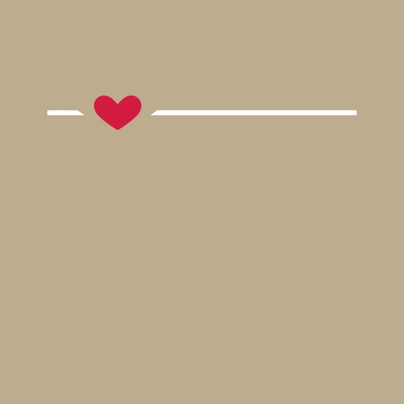 Line heart dash ornament