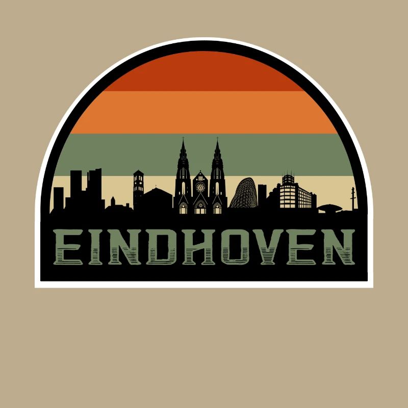 Eindhoven Pays-Bas Skyline Souvenir Drapeau Hollandais
