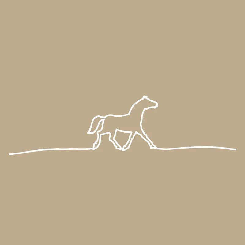 doux cheval - Lignes abstraite cheval idée cadeau