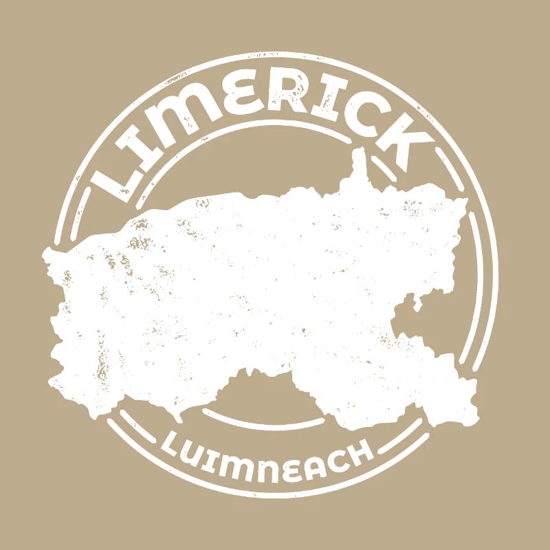 Limerick Ireland Map | County Outline Stamp