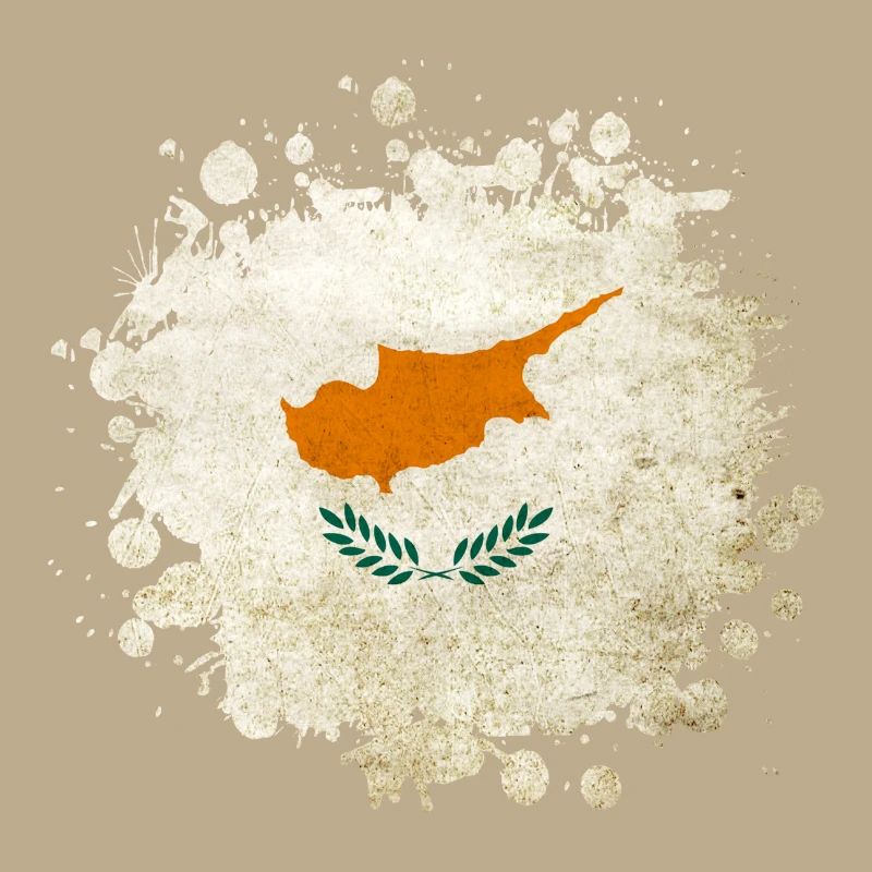 Drapeau blob vintage de Chypre