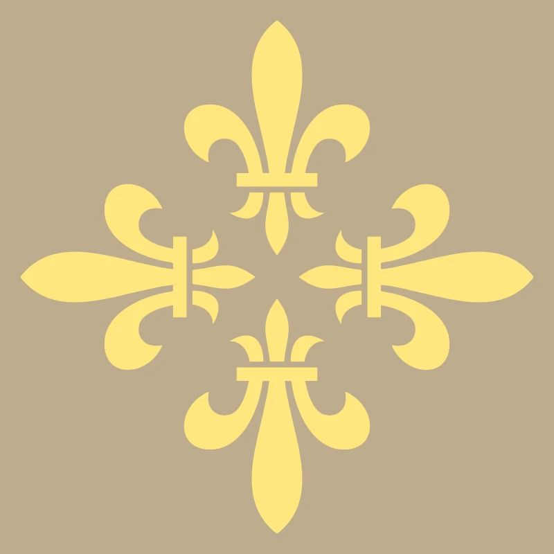 Lily Blossom Cross Pattern ORNAMENT - Vector