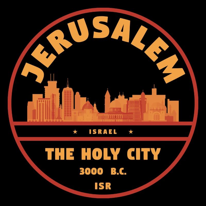 Jerusalem Retro City Badge