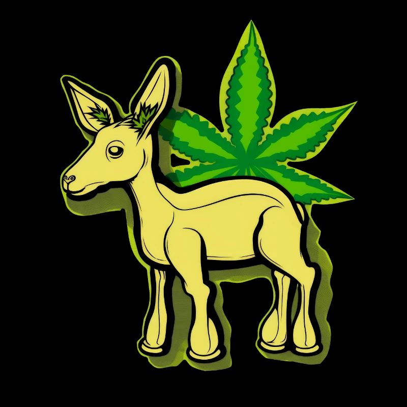 Biche cannabis cartoon Cannabiche 05 sans typo