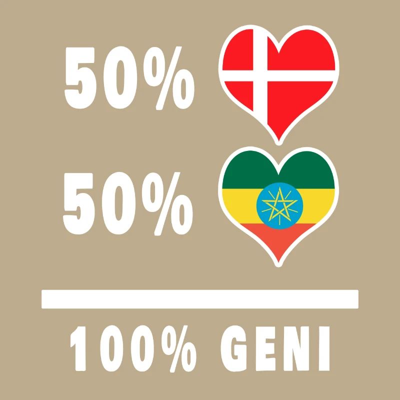 Ethiopie et Danemark 100% drapeau de génie