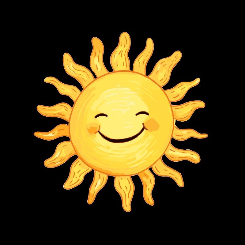 Soleil souriant - rayons de joie