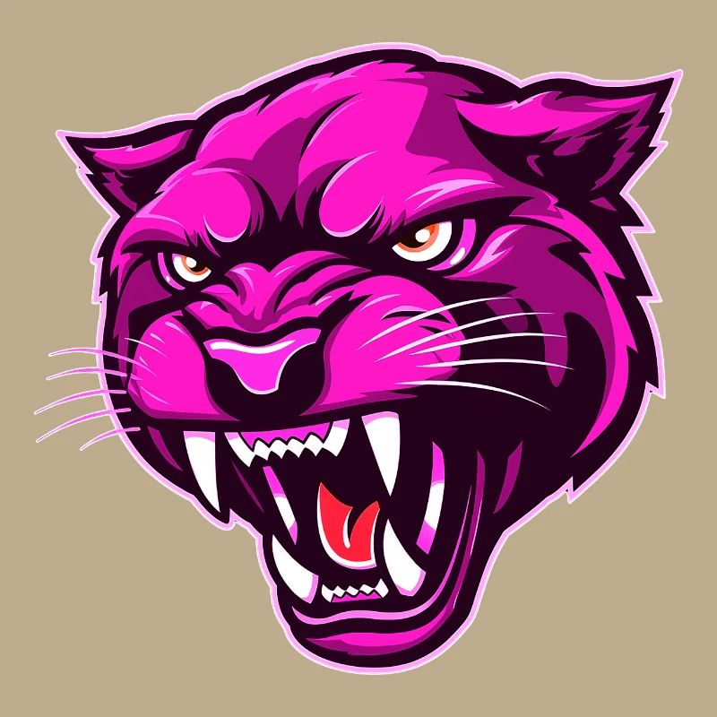 Panther Kopf Pink