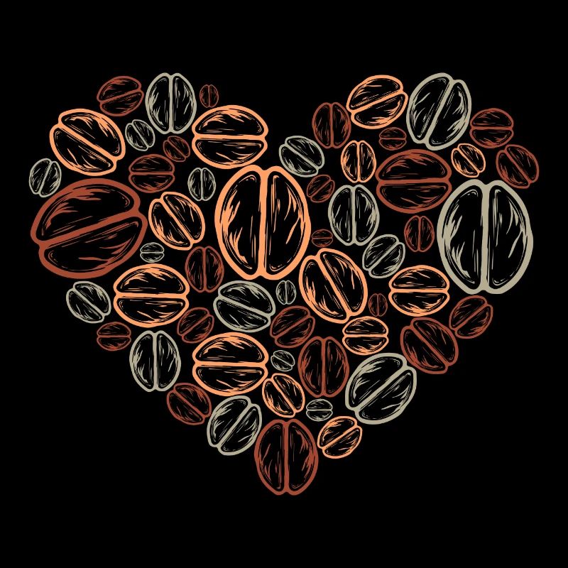 Kaffeebohnen Herz