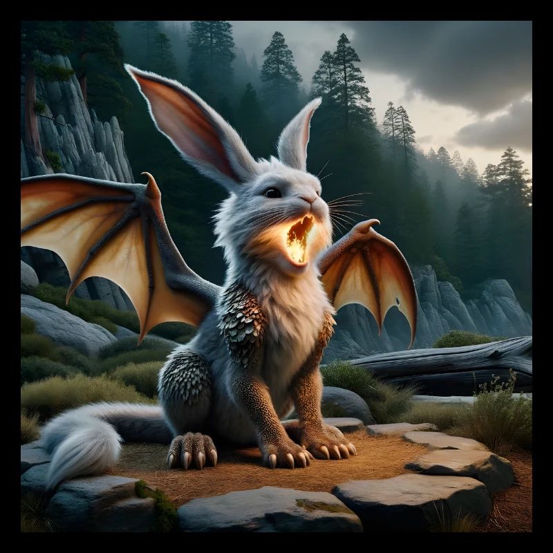 Feuerspeiender Hase Drache #20