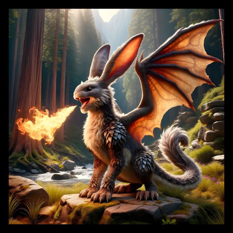 Feuerspeiender Hase Drache #11