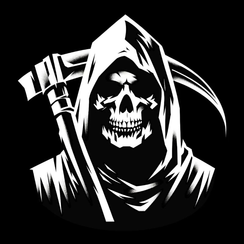 Grim Reaper's Embraceb - Monochrome