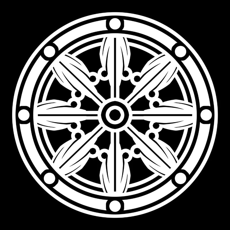 White dharma wheel