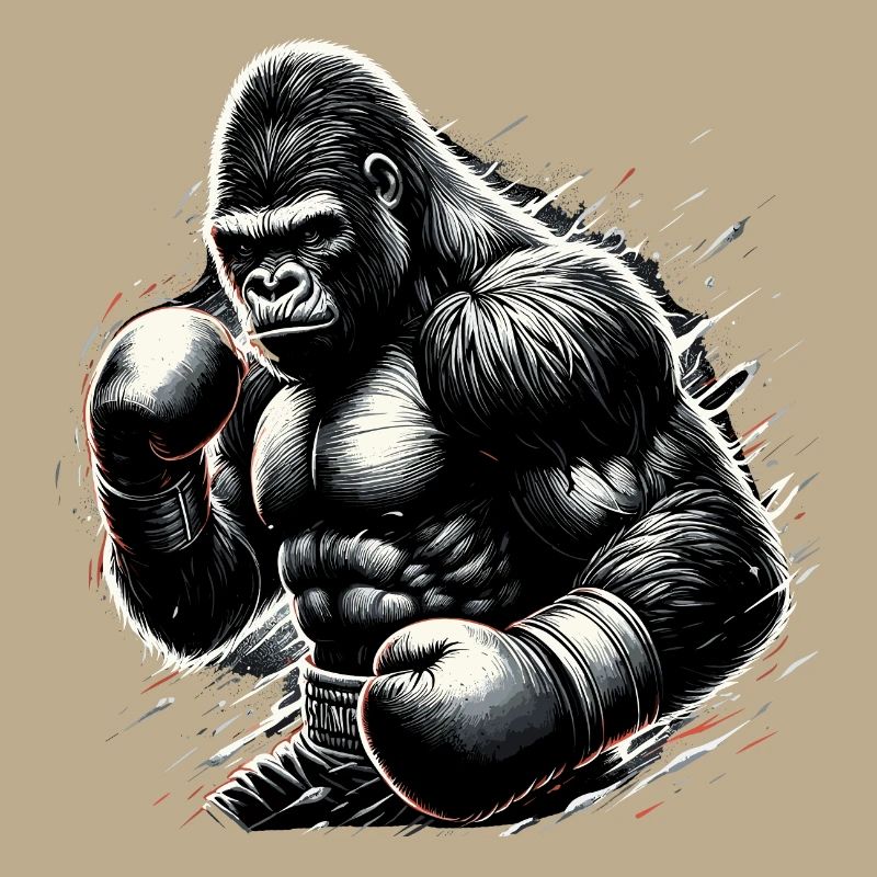 Gorilla Boxer Kämpfer Boxen Geschenk