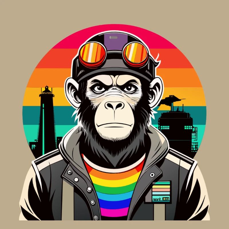Diversité dans les vibrations : le singe moderne-rétro