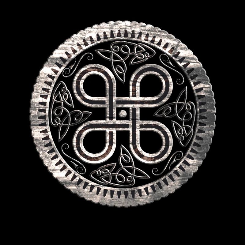 Shield knots with Celtic knots