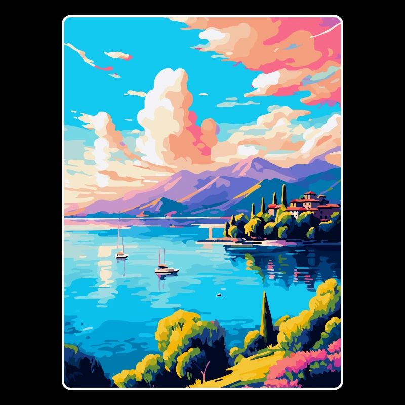 Lago Maggiore Schweiz Vintage Reiseplakat