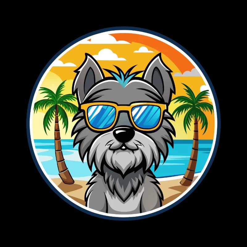 Bouvier Des Ardennes Hunderasse Cartoon Sonnenbrille