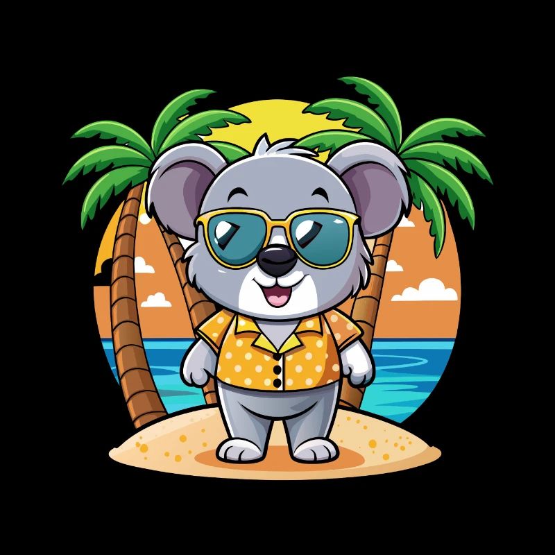 Koala Funny Cartoon Summer Beach Sunglasses