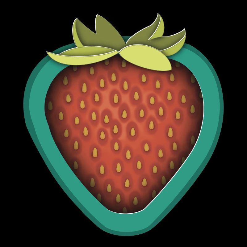 Erdbeer-Ausschnitt-Illusion