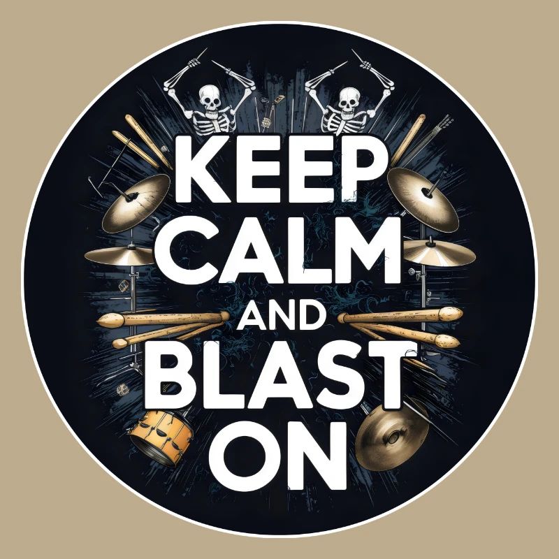 Drummer Schlagzeuger T-Shirt Blast Beats Drumming