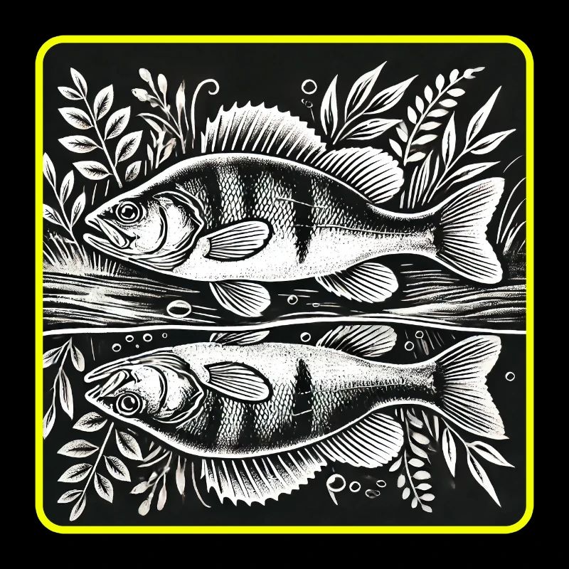 Perch Angler Silhouette Design