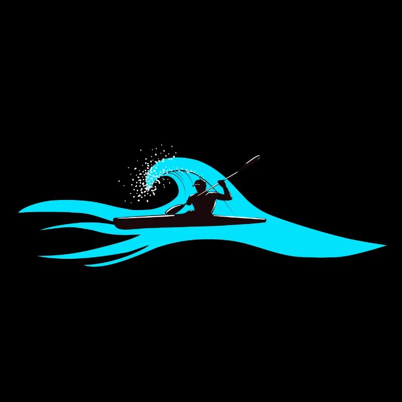 Pagayeur dans la vague