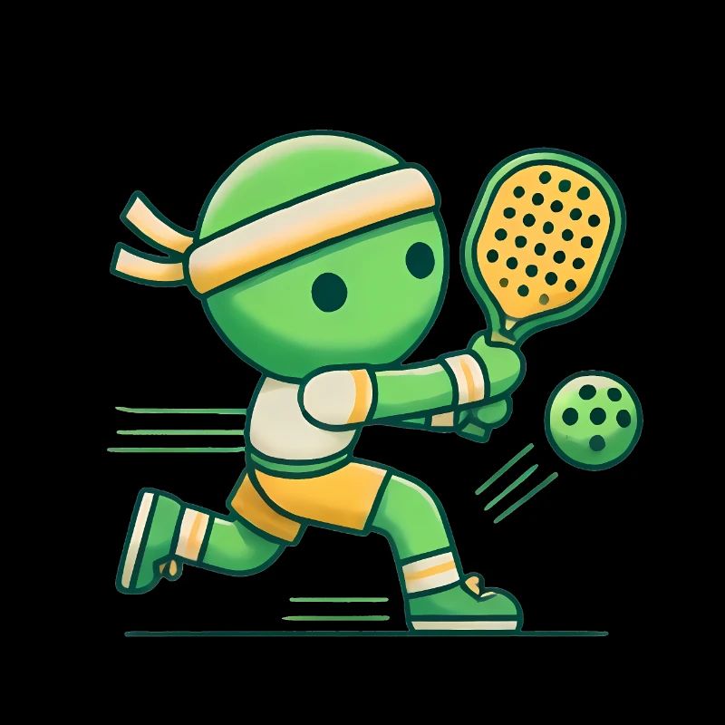 Graphique authentique du joueur de pickleball