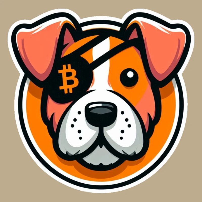 Chien avec cache-œil Bitcoin