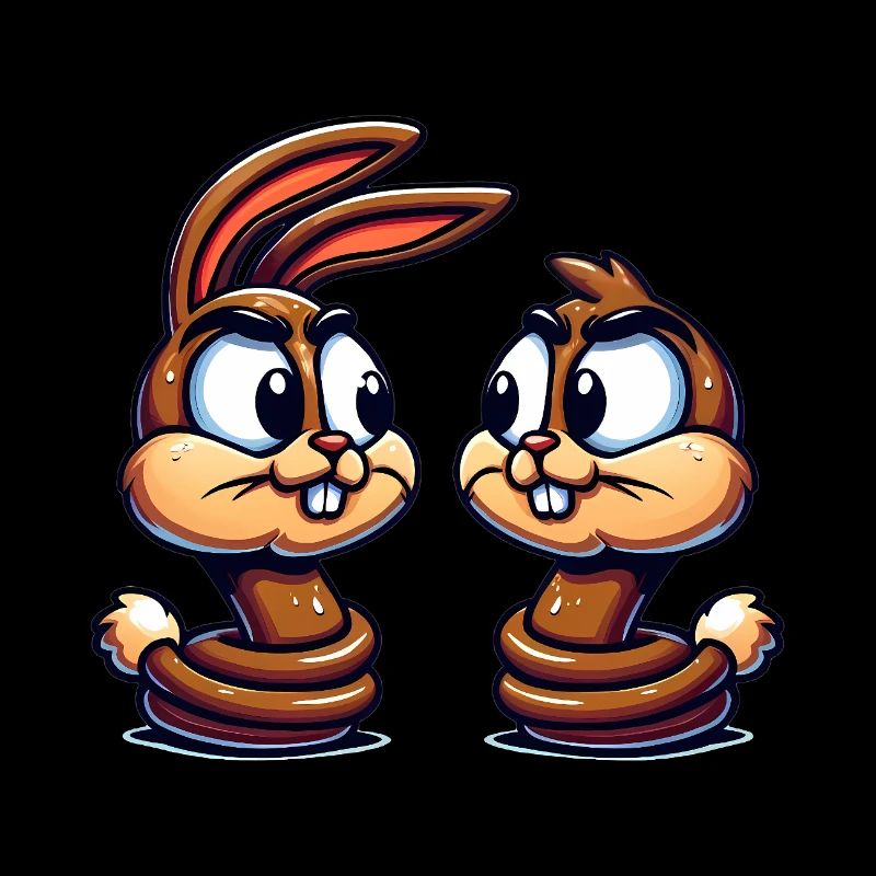 Funny Rabbit Conversation Cartoon