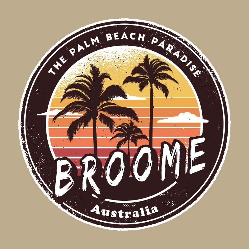 Broome, Australie, Palmiers, Conception de plage