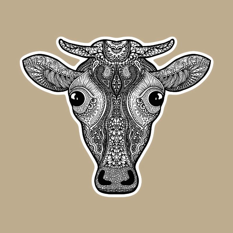 Cow Head Ornament Pattern