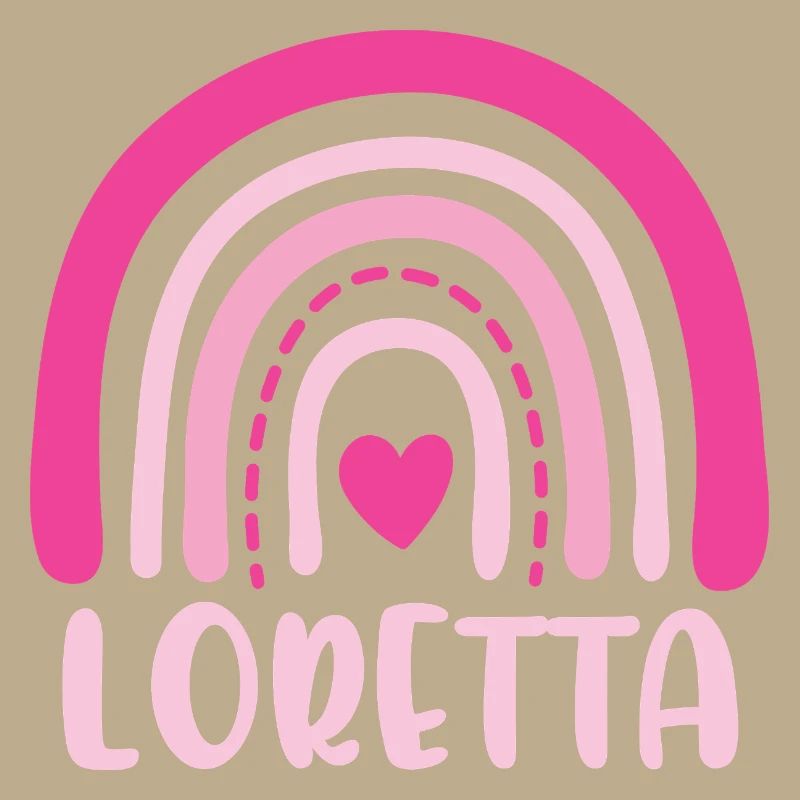 Loretta Pink Boho Regenbogen mit Herz