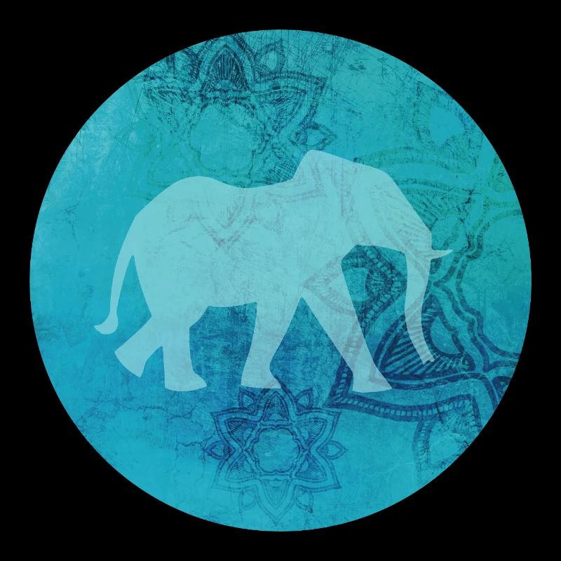 Mandala Éléphant Inde Yoga Méditation Énergie om