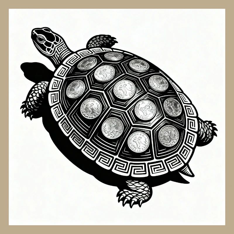 Münz-Schildkröte Geometrie