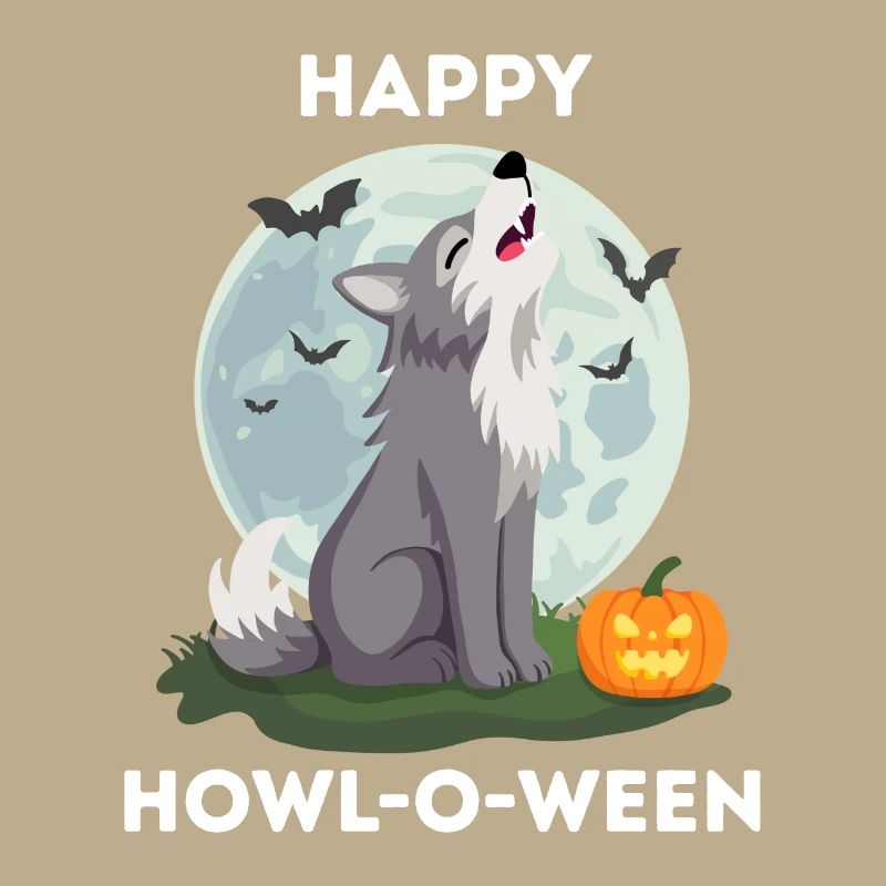 Funny Halloween – Howl-o-ween Wolf