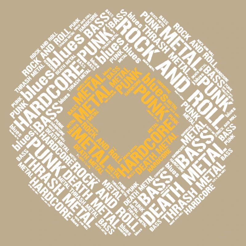 Disque vinyle typographique avec des styles de musique hardcore