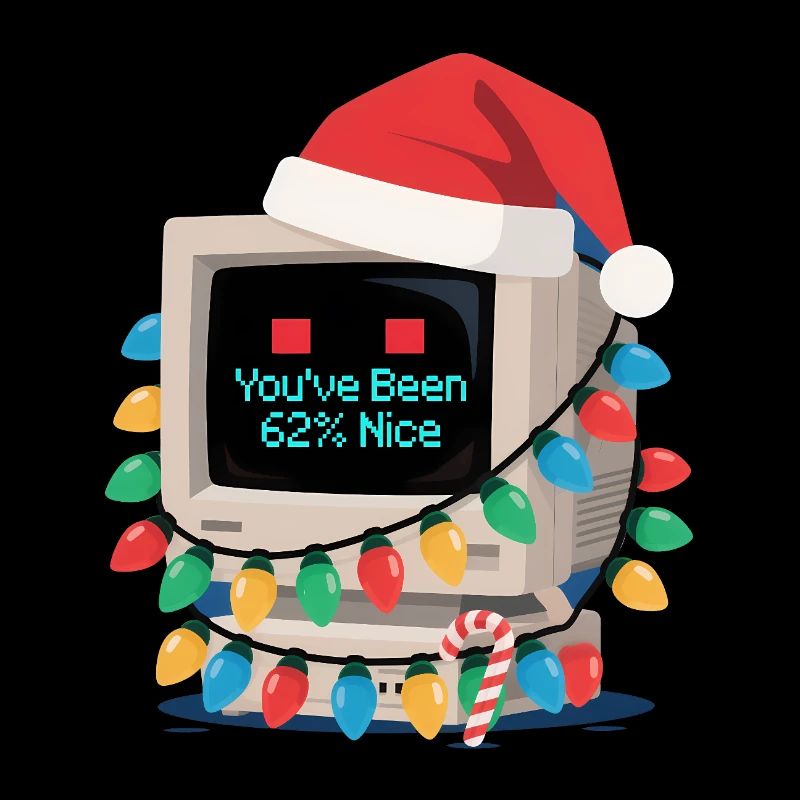KI Weihnachtsmann Sarkastisch Tech Humor Weihnacht