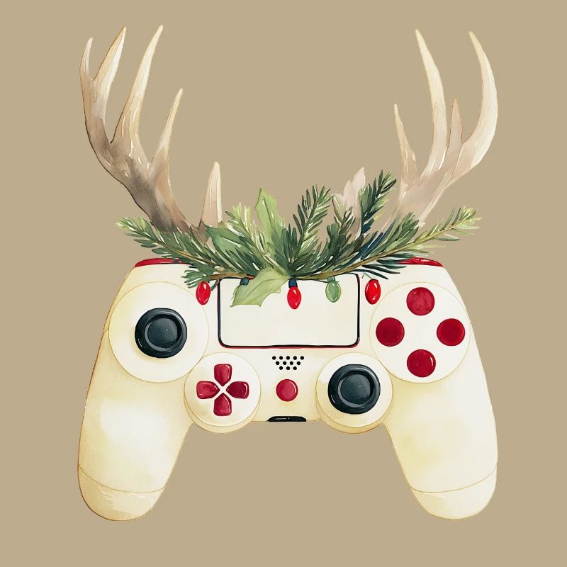 Christmas controller with deer antlers