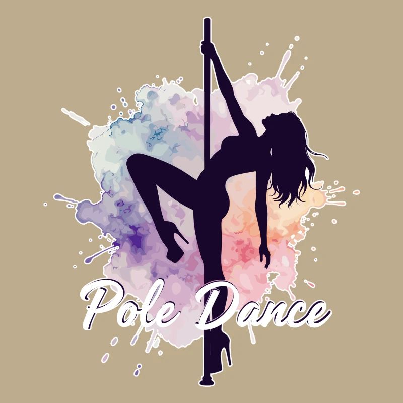 Pole Dance Poledancerinnen Aquarell stark Geschenk