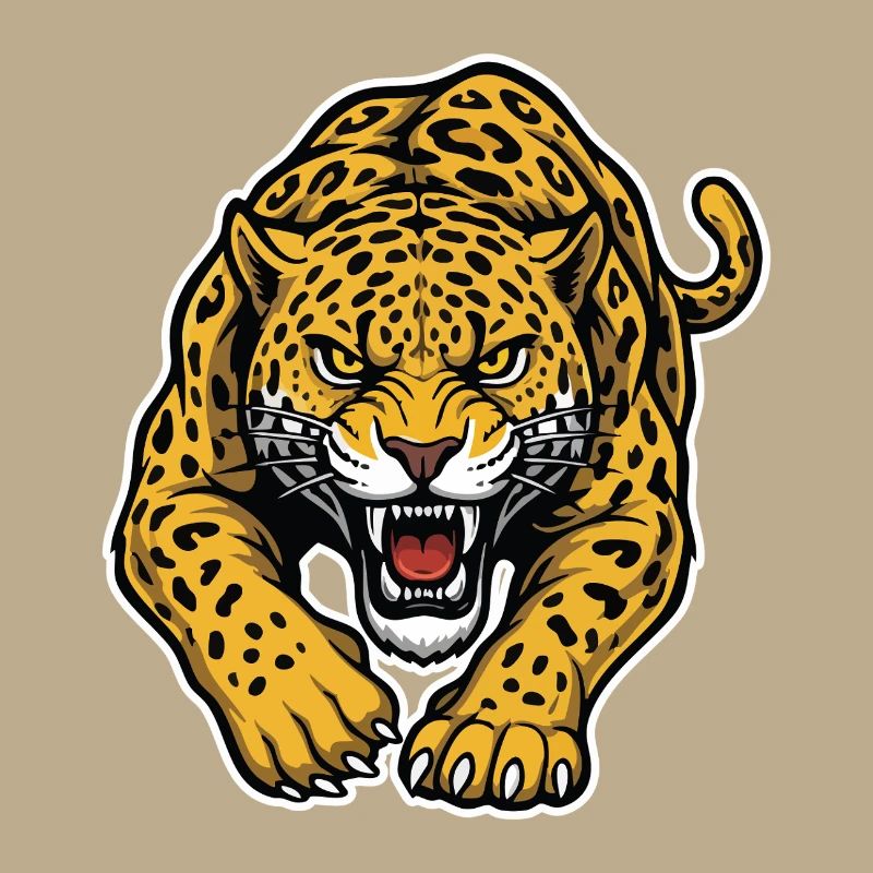Leopard-Jaguar Wild Attack Maskottchen-Raubtier