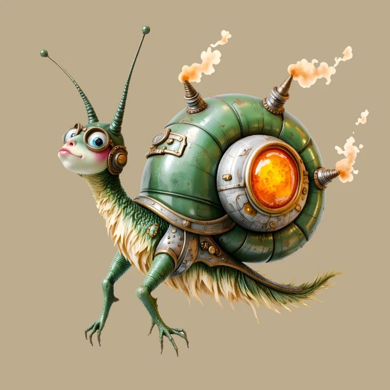 Réacteur d’escargot steampunk