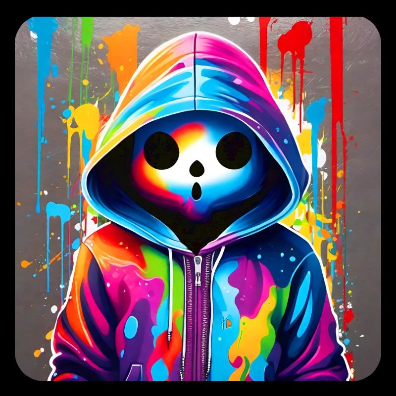 Grusel Geist im Hoodie Graffiti Style