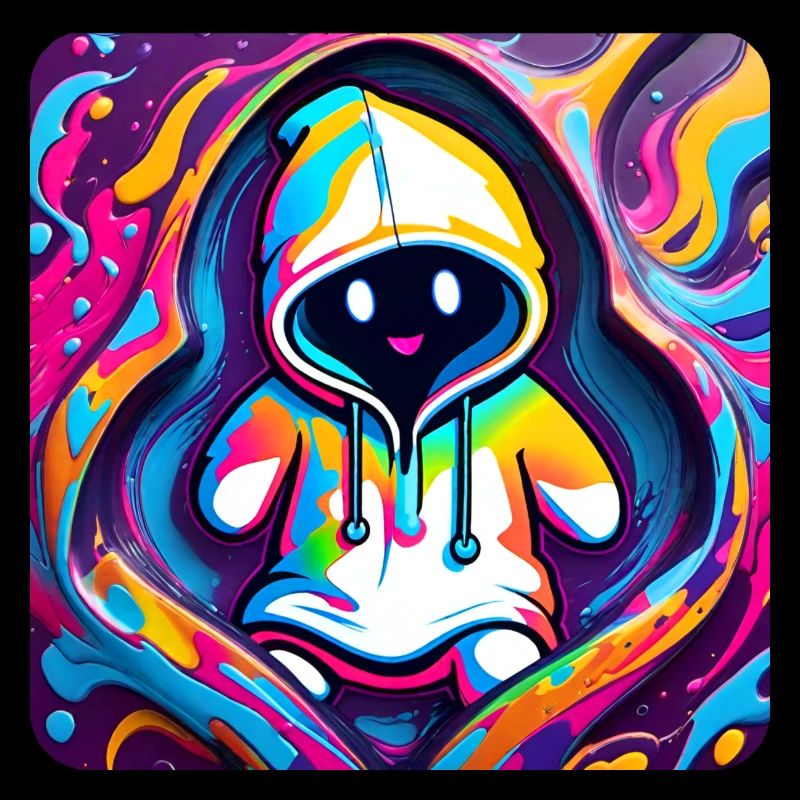 Cool Graffiti Ghost with Hoodie