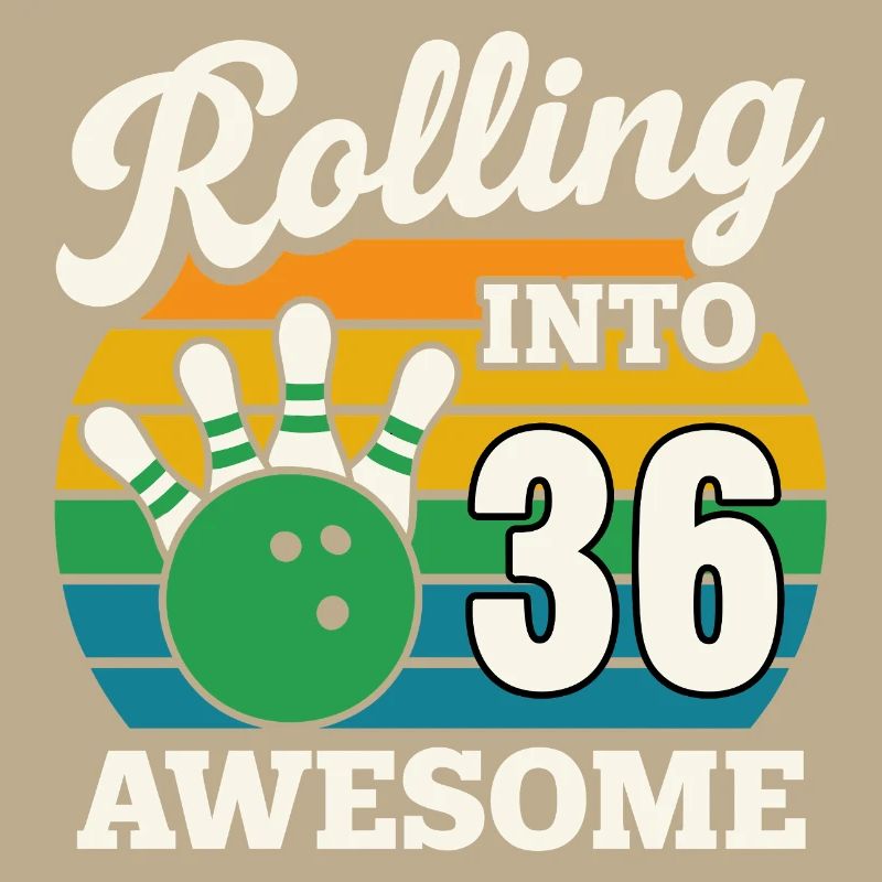 Rétro Bowling 36e anniversaire Graphique