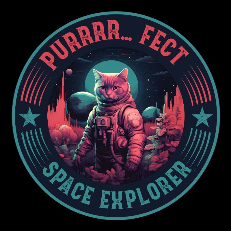 Astronaute Bengal Cat Retro Space Explorer