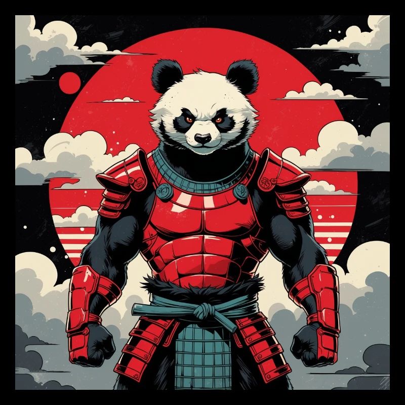 Samurai Panda Krieger