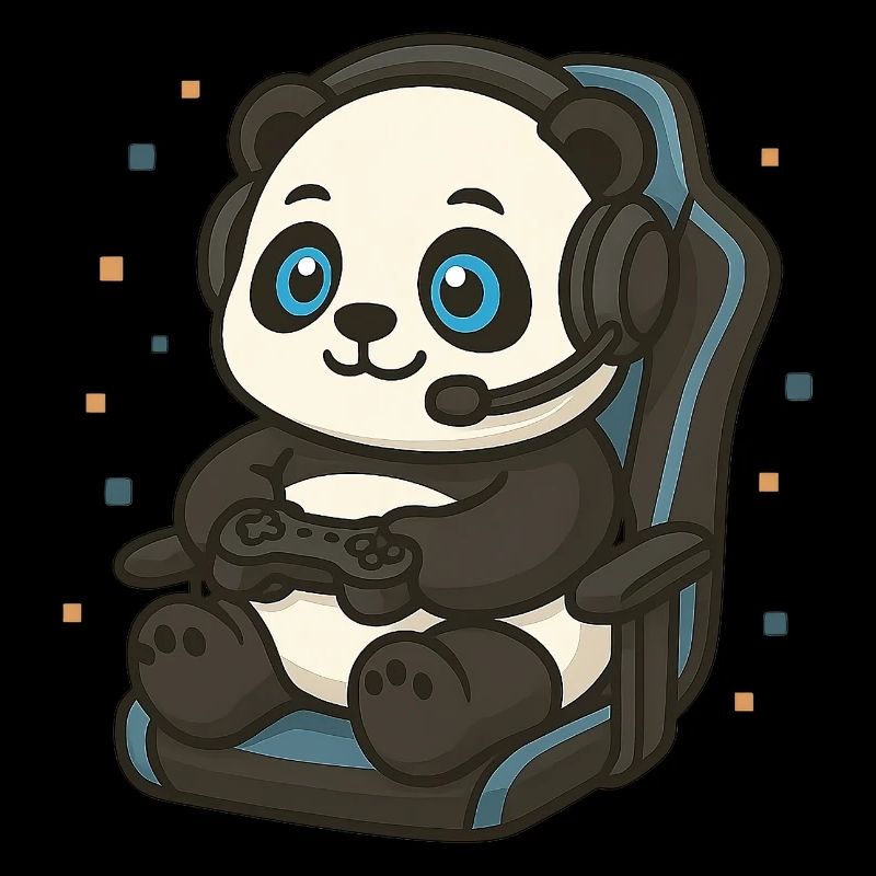 Gaming design – Panda with controller